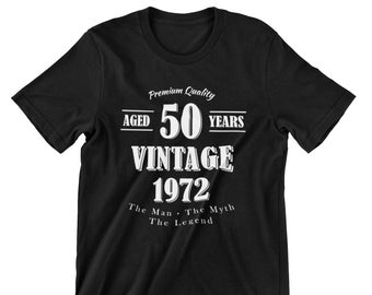 Personalized Birthday T-Shirt, Customizable for 40th, 50th, 60th, 70th, 80th, 90th Birthday gift. Vintage customised shirts