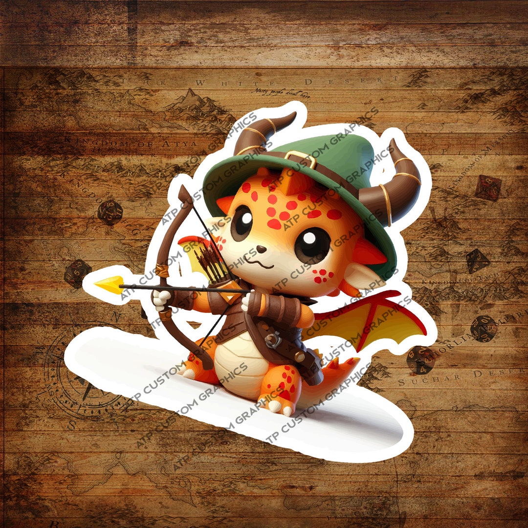 Dnd Stickers Ranger Cute Dragon Ranger Class, DND Sticker, Dungeon Master Gift, Waterproof ...