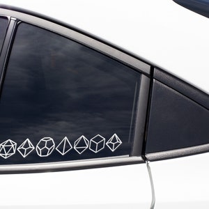 Holographic DND Dice Decal: Dungeons and Dragons Vinyl Sticker, 7 dice decal