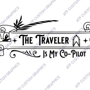 The Traveler Is My Co-Pilot Sticker, Critical Role Decal For Cars, D&D car decal, DND Vinyl Decal, Dungeons and Dragons Sticker image 2