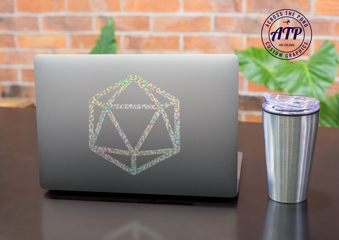 DND Car Decal, D&D Sticker, D20 Holographic Vinyl Decal, Dungeon and