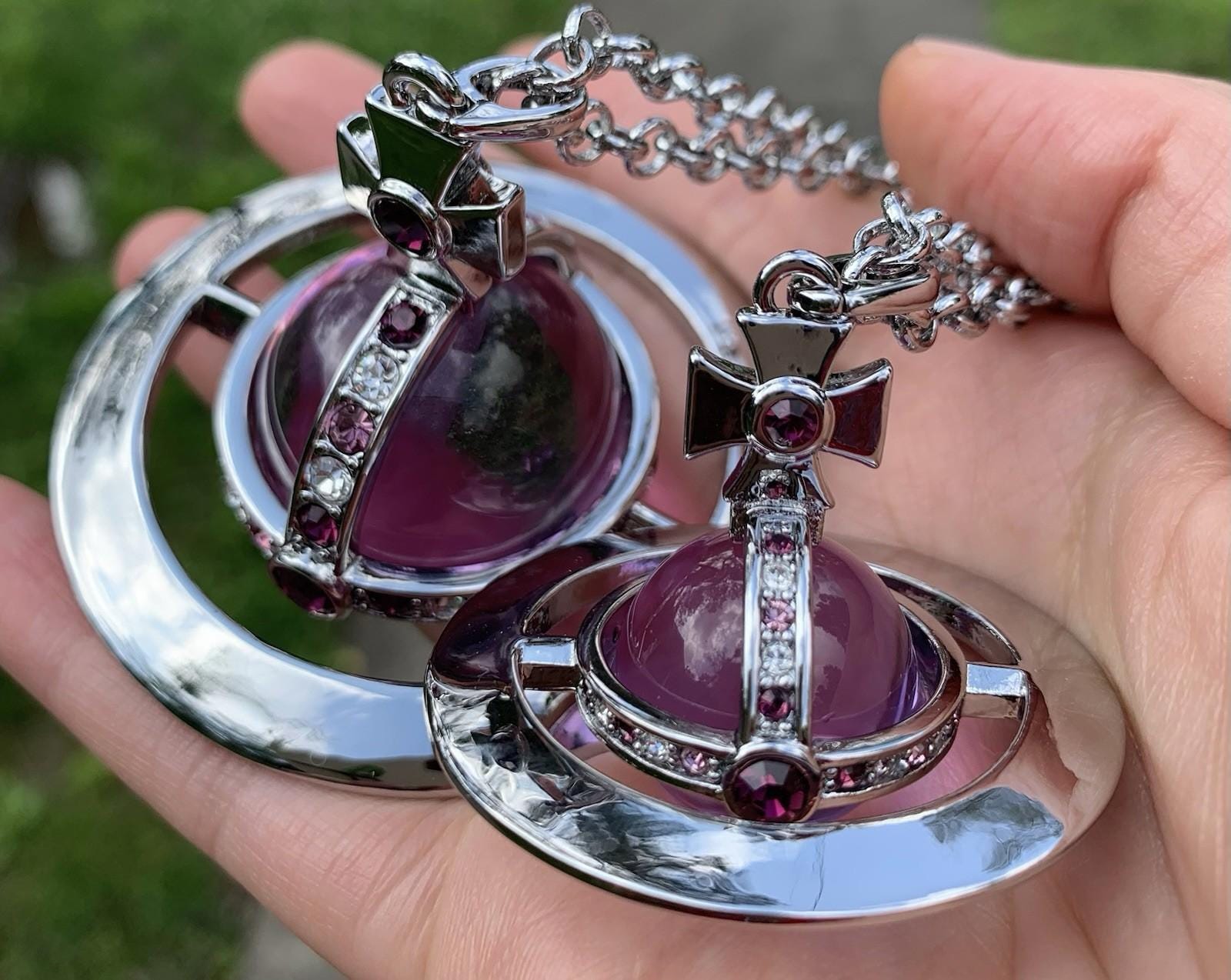 Vivienne westwood purple orb necklace - Etsy 日本