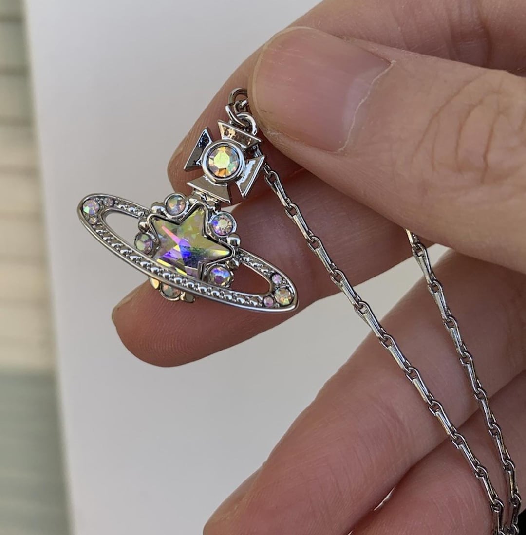 Vivienne Westwood Silver Astrid Star Crystal Orb Pendant Necklace vivienne-westwood-silver-astrid-star-crystal-orb-pendant-necklace