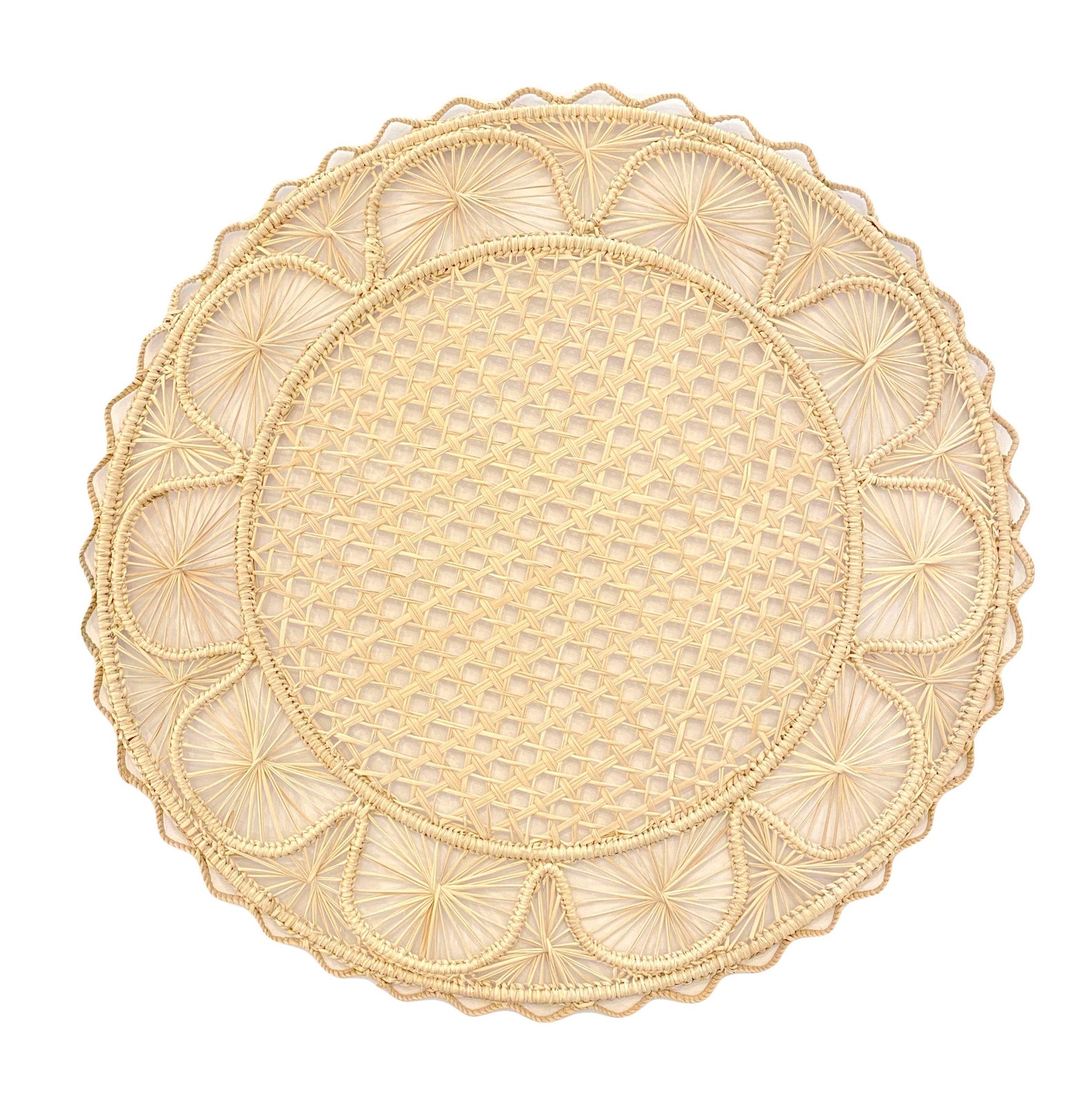 Set of 4 Sun Iraca Palm Placemats Natural Etsy