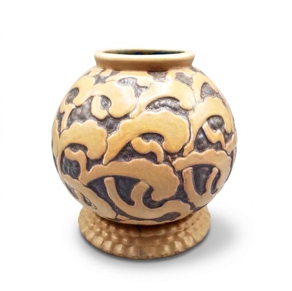 REVERNAY ceramic vase gres stoneware DIGOIN SARREGUEMINES Utzschneider art nouveau Déco antique