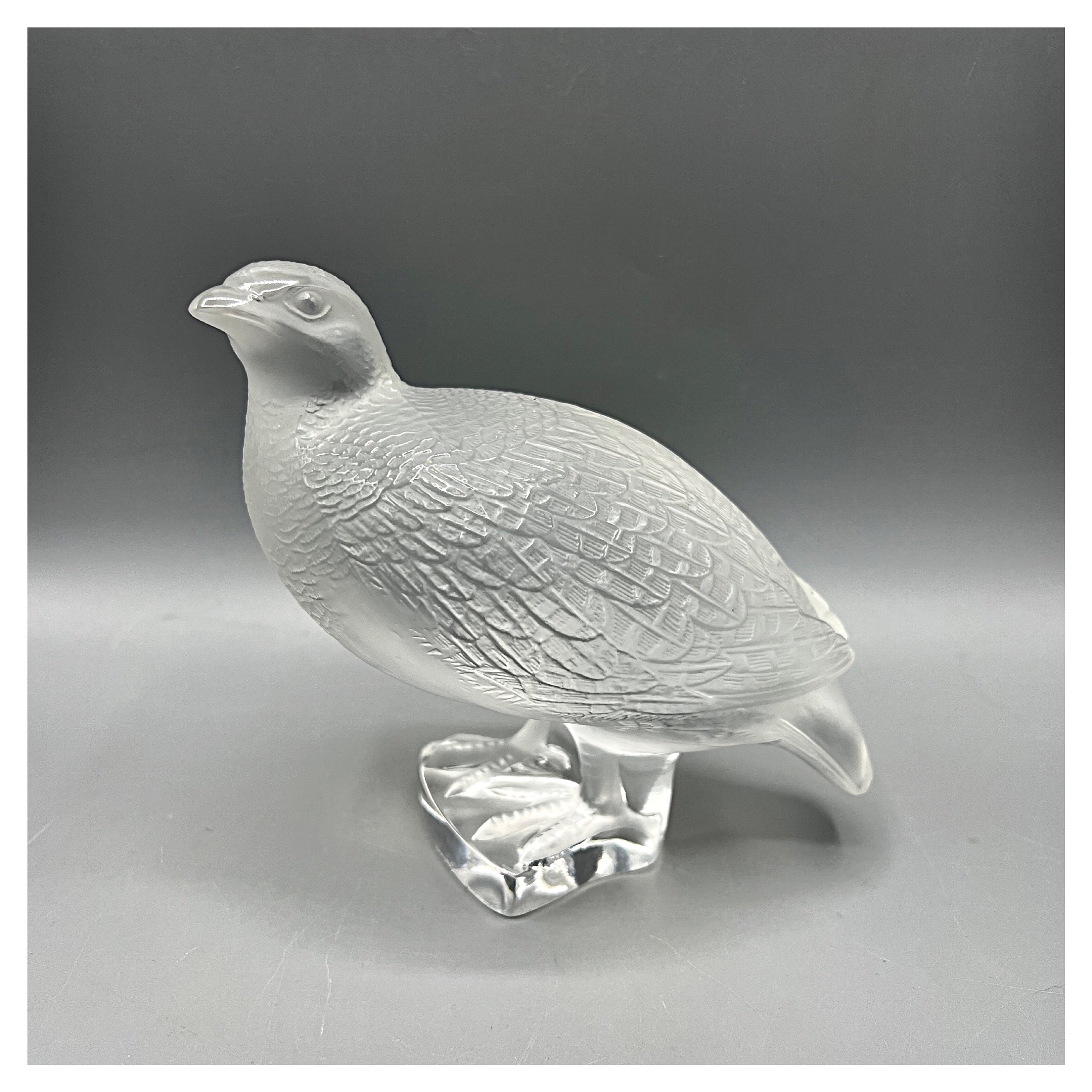 LALIQUE France PARTRIDGE Bird Figure Bird Quail Turkey Goose