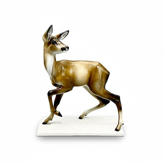 Ciervo porcelana por Prof. THEODOR KÄRNER para ROSENTHAL ca. 70's