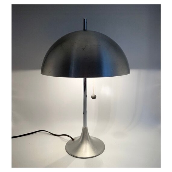 PIERRE DISDEROT Mushroom Lamp Art Deco Aluminum design 60s France