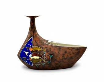 CEMAS San Marino Vase Vase Italy ceramic Sesto Fiorentino style Fratelli Fanciullacci Fantoni ca.70s