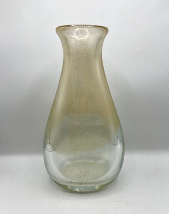 Jarrón de cristal MURANO con incrustación de polvo de Oro o Aventurina ca. 70's