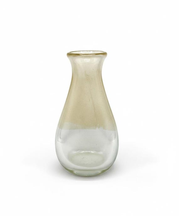 Jarrón de cristal MURANO con incrustación de polvo de Oro o Aventurina ca. 70's
