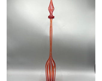 Grande CARAFE MURANO style Filigrane A CANNE décoration vintage Italie Fratelli Toso Barbini Venini Bianconi années 60