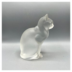 LALIQUE Figurine CAT Chat ASSIS Crystal Animal France René