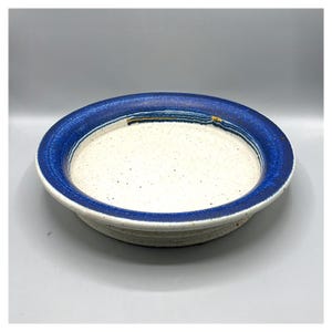 INGER PERSSON Rörstrand Big Vintage Ceramic Centerpiece Blue and White Design Antique Scandinavian Bowl
