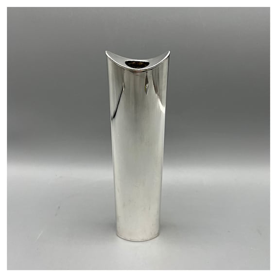 LINO SABATTINI Giselle Silver Vase Rare version Italy 70s vintage Rare version