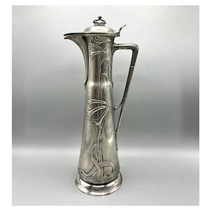 WMF CLARET Jugendstil Antique Wine Jug Antique Water I/O ca.1900 Art nouveau Wurttembergische Metallwaren Fabrik
