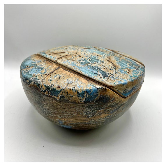 PHILIPPE DUBUC Box Artistic Ceramic Original Design Contemporary Rare Unique Stoneware France 90s