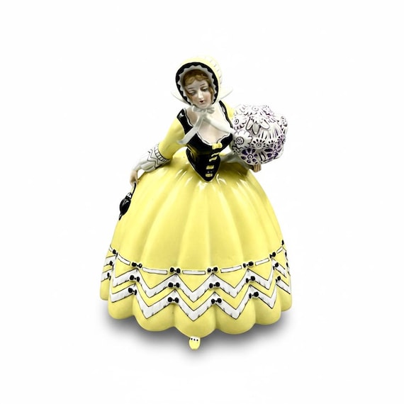 Figura porcelana Dama Biedermeier por ERNA ROSENBERG para FRAUREUTH taller E.W ca. 1918