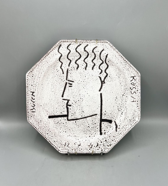 Plato Pared Decorativo en cerámica lava - Patrick Bocca Rossa