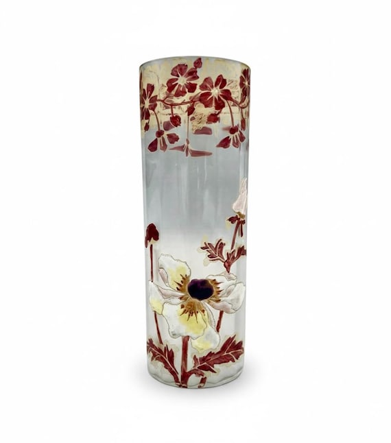 Jarrón Amapolas por Legras Cie serie MONT JOYE ca.1900