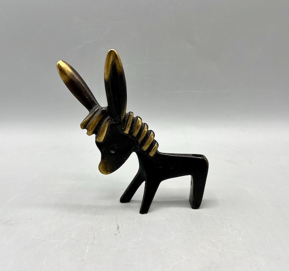 Burro Portaplumas en bronce - WALTER BOSSE Austria 60s