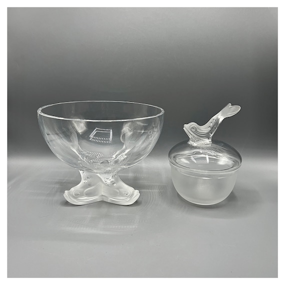 LALIQUE IGOR CAVIAR Serving Server Bowl René Lalique French Crystal Luxury Bowl