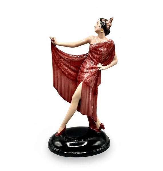 Bailarina Flamenca Art Deco por Josef Lorenzl ca. 30's