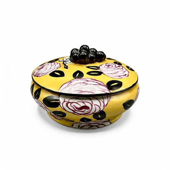 ALADIN FRANCE Art Deco Porcelain Box Henri Delcourt style Antique R 15 Rare Limoges Collection