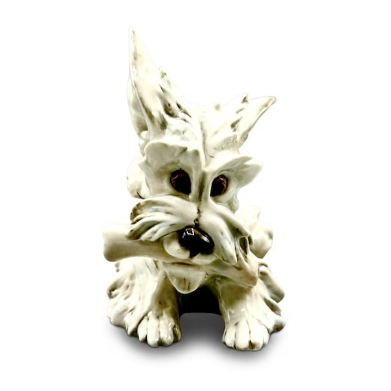 Guido CACCIAPUOTI Perro porcelana Scottish Terrier ca. 40's