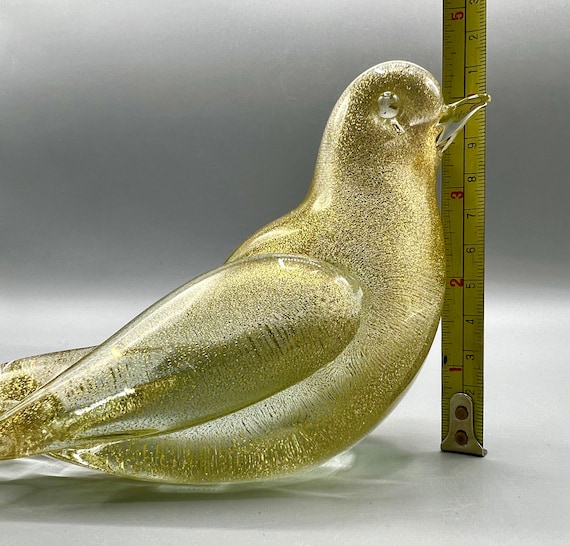 BIRD SPARROW MURANO Aventurine Figurine Glass Murano Vetri D