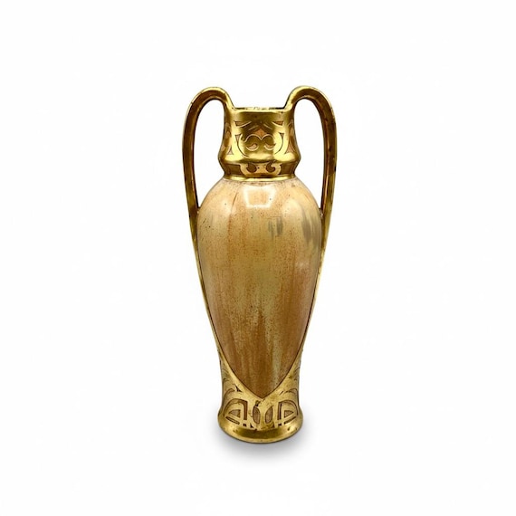 Jarrón Cerámica galvanizado en cobre por PETER BEHRENS ca. 1900