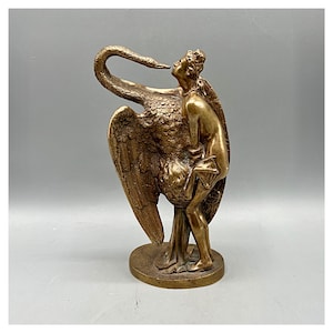Leda and the Swan Greek mythological sculpture Zeus in bronze Sex Museum Amsterdam Rare piece collection The temple of Venus Hans Jürgen Döp