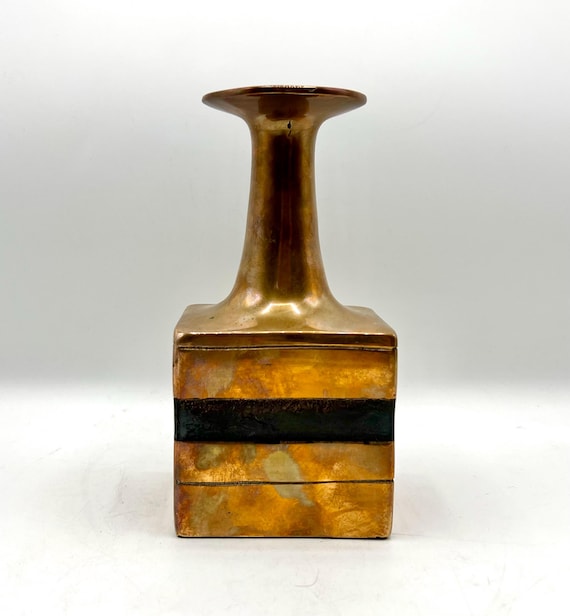 BRUNO GAMBONE Jarrón en Bronce diseño ESART Italia 50's