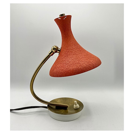 LOUIS KALFF Style Small Vintage Desk Lamp Deep Red Original Leuchten