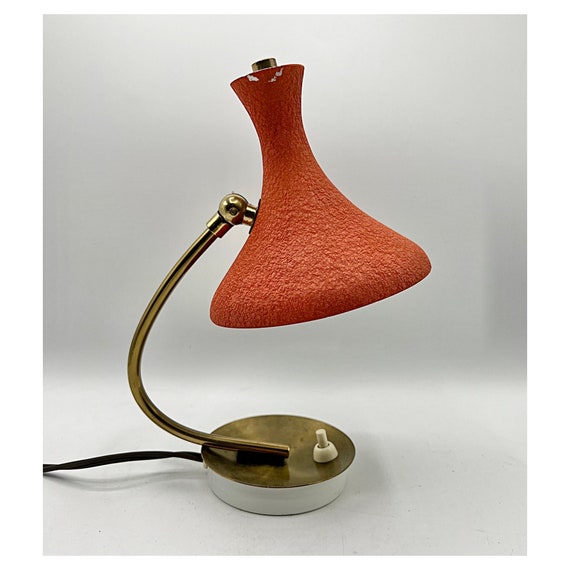 LOUIS KALFF Style Small Vintage Desk Lamp Deep Red Original Leuchten