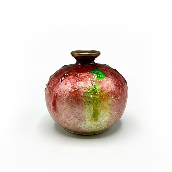 Jarrón miniatura al esmalte por HENRIETTE MARTY para LIMOGES 30s