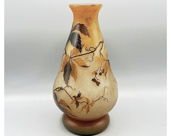 アンティーク　ガレ花瓶 エミール・ガレ「桜文花瓶」《アンティックかとう》