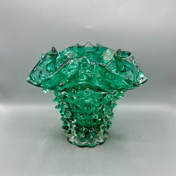 Jarrón de cristal Murano MILLEFIORI la MURRINA con incrustaciones de aventurina o polvo de oro