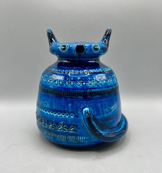 GATO GORDO por Aldo Londi para Bitossi serie Rimini Blu