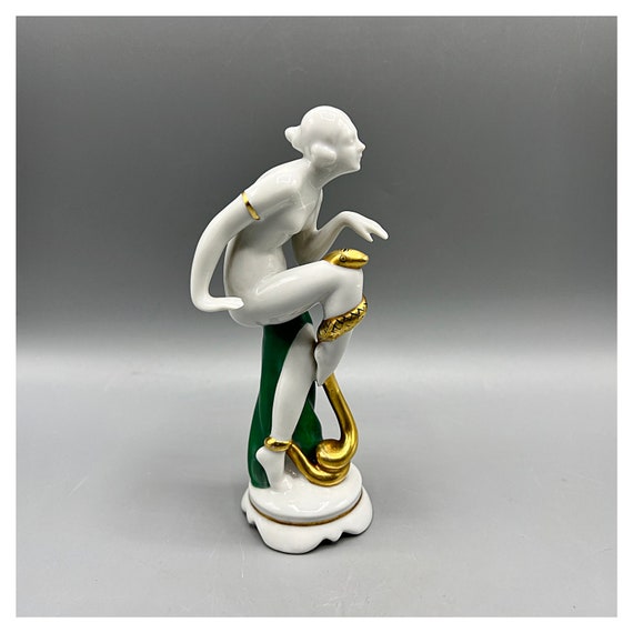 NEU TETTAU BAVARIA (1929 - 1937) Antique Porcelain Dancer Figurine Art Deco Germany Rare Model 4389 Chiparus Style Collection