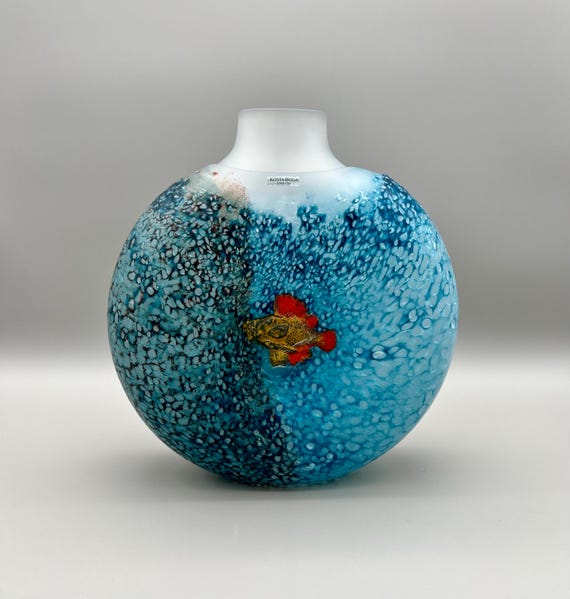 Jarrón Colección Arrecife modelo 80202 por KJELL ENGMAN para Kosta Boda