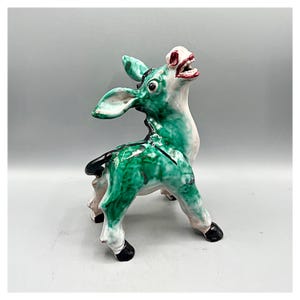 FALCONE VIETRI Figure DONKEY vintage ceramic Sculpture Donkey Italy sul mare antique Deruta ca. 50s