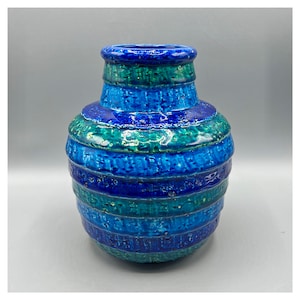 BITOSSI by Aldo Londi Vase vase rare colors tricolor ceramic Italy series ca.70s