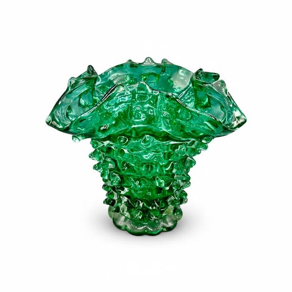 Jarrón de cristal Murano MILLEFIORI la MURRINA con incrustaciones de aventurina o polvo de oro