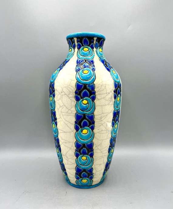 Jarrón Art Deco por CHARLES CATTEAU - BOCH Freres La Louvière