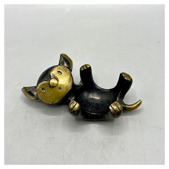 Figurita Gato en bronce diseño WALTER BOSSE para HERTHA Baller Austria 60s