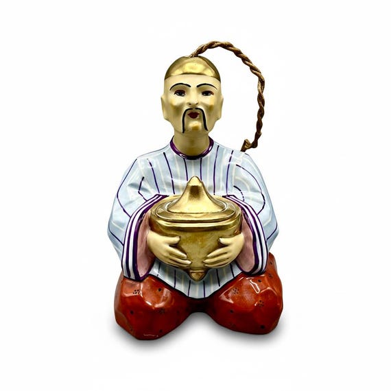 LIMOGES ALADDIN FRANCE Lamp Perfume Rain Oil Aroma Porcelain Oriental Asian Art Deco Rare Paris