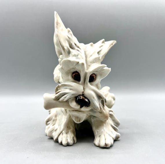 Guido CACCIAPUOTI Perro porcelana Scottish Terrier ca. 40's