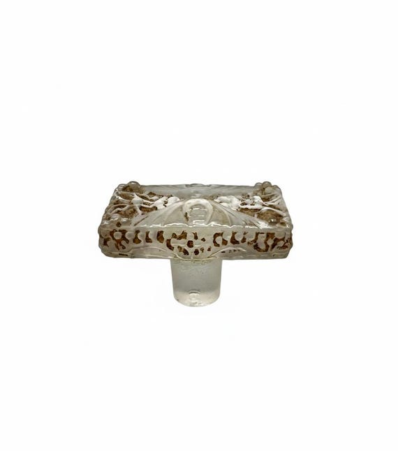 STOPPER MUGUET COTY Perfume Rene Lalique Art Deco Bouchon Flacon Antique Transparent Glass Nancy Bottle Cologne