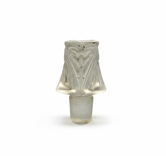 STOPPER Perfume L'EFFLEURT COTY Rene Lalique Art Deco Bouchon Flacon Antique Transparent Glass Nancy Bottle Cologne